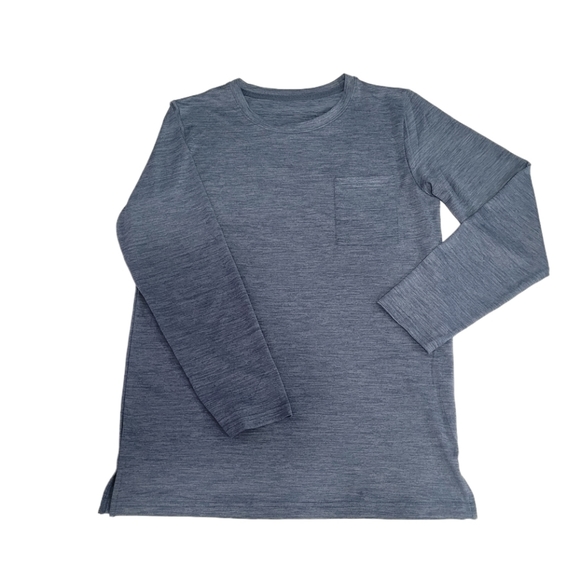 NEYOUQE Women's Size M Long Sleeve Lightweight Tunic Top Blue - Picture 11 of 13